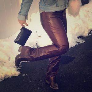 Vintage gap leather boot cut jeans OMG!I have two sizes a size 2 and a size 6